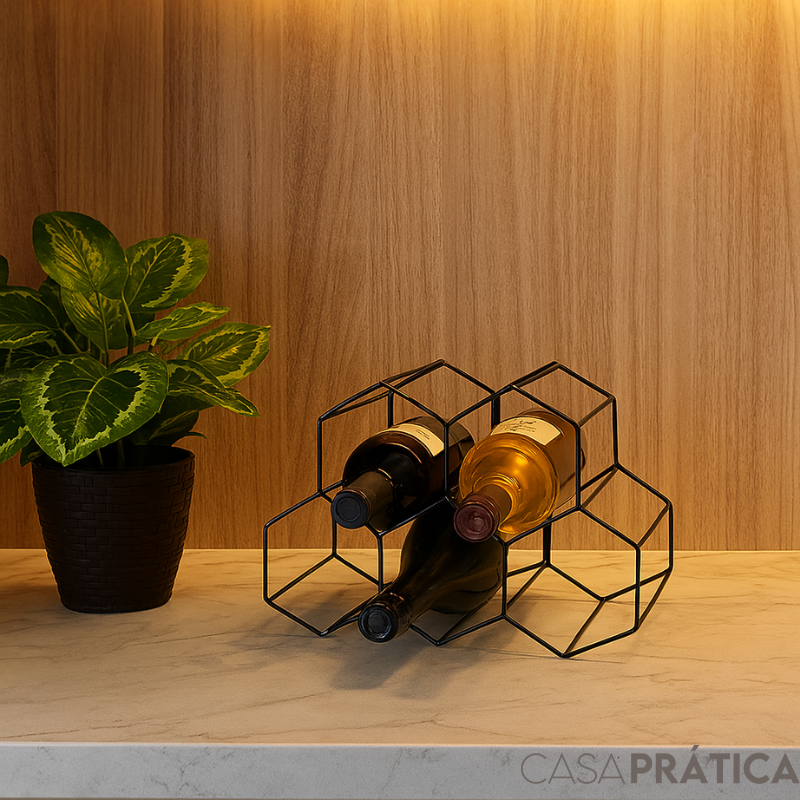 Porta Vinho Colmeia | Casa Prática