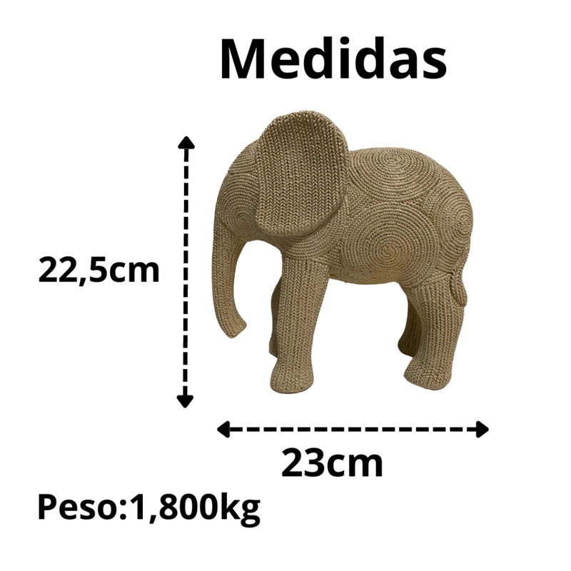 Escultura Rústica de Elefante | Casa Prática