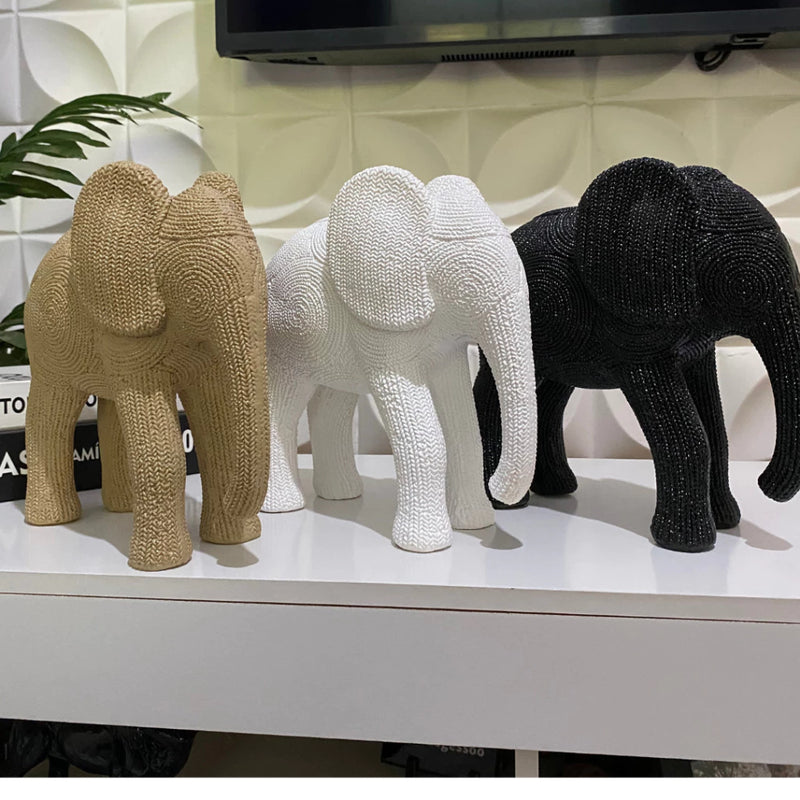 Escultura Rústica de Elefante | Casa Prática