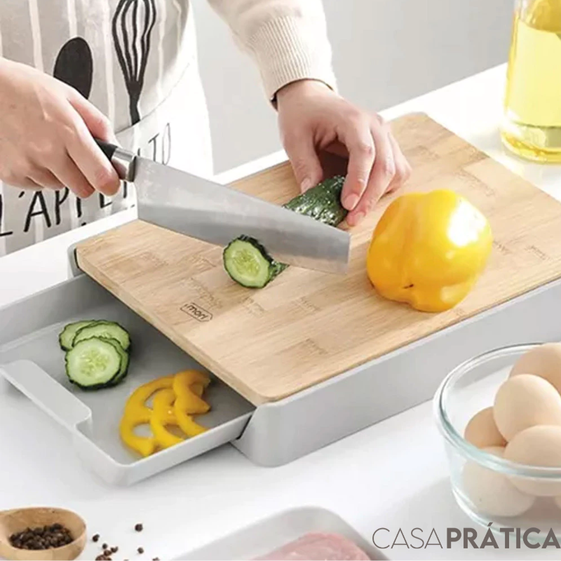 Tábua de Corte com Bandeja | Casa Prática