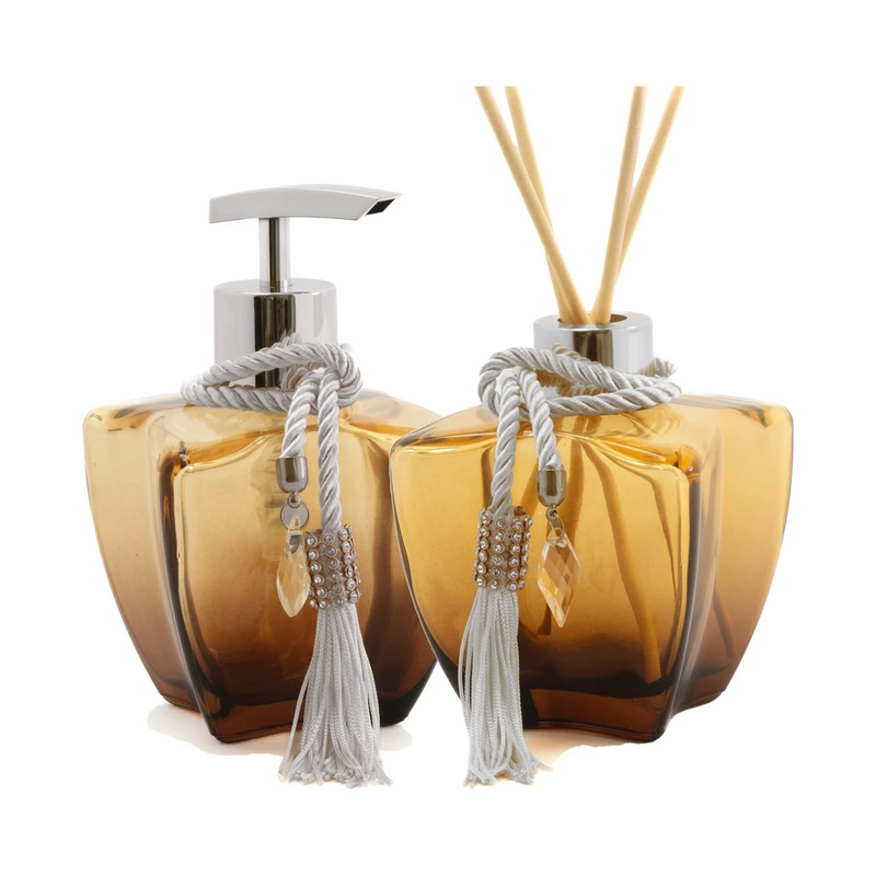 Kit Banheiro Luxo Vidro Degradê – Casa Prática
