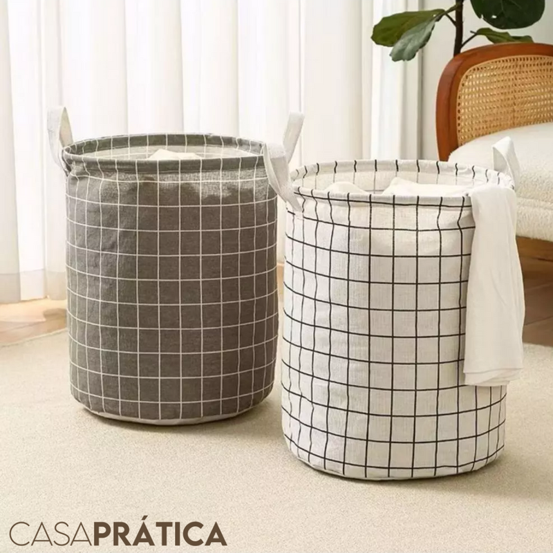 Kit 2 Cestos Dobráveis 40L | 35x45cm - Casa Prática