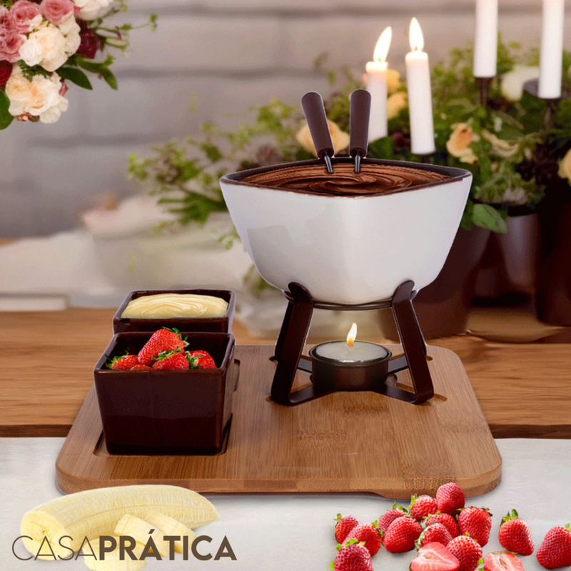Conjunto de Fondue | 8 Peças - Casa Prática