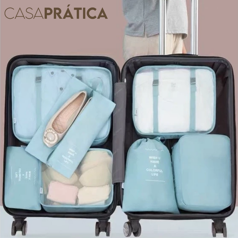 Kit 7 Bolsas Organizadoras para Mala – Casa Prática