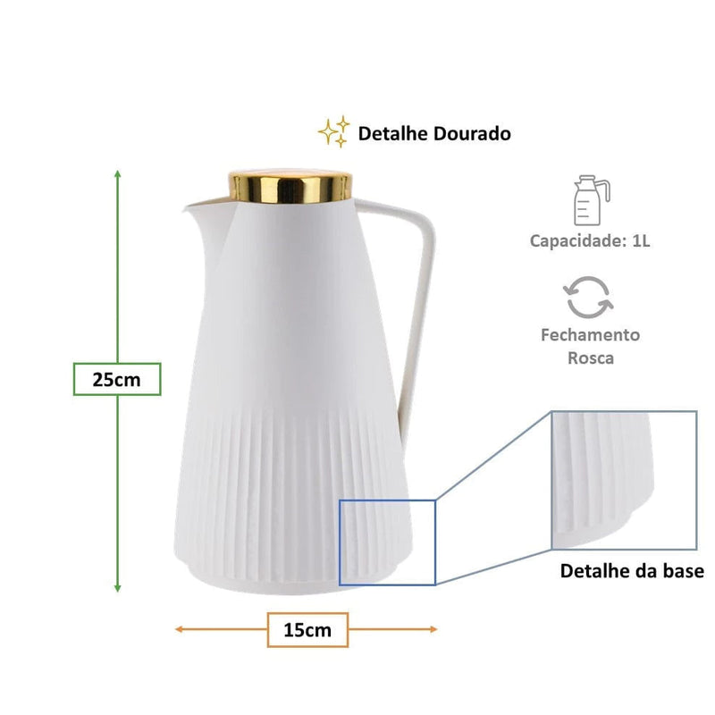 Garrafa Térmica Clean 1L | Casa Prática