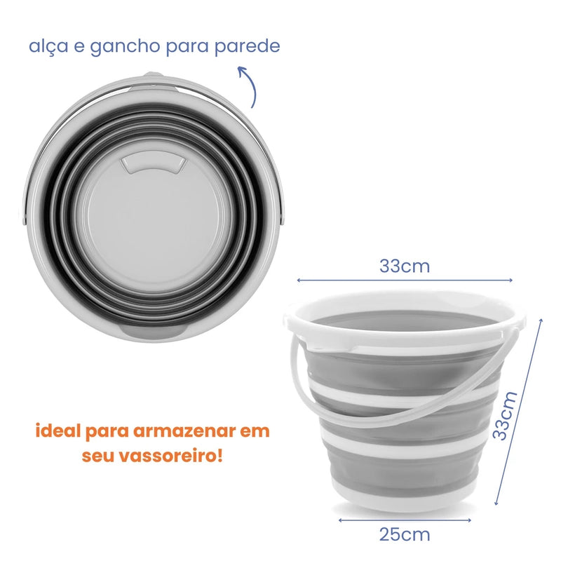 Balde Retrátil de Silicone | Casa Prática