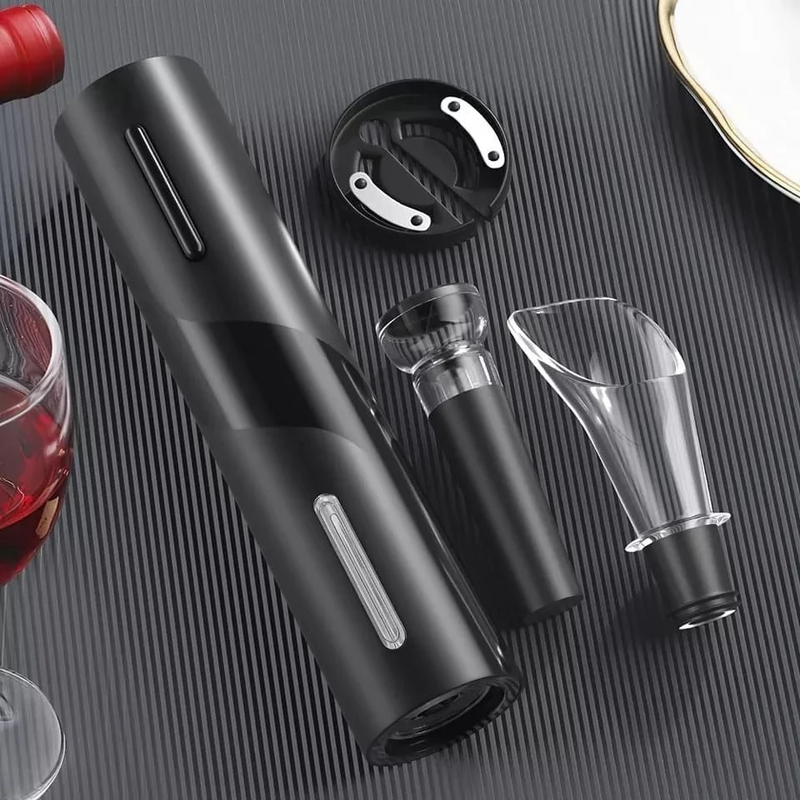 Abridor de Vinho Elétrico | Kit Portátil - Casa Prática