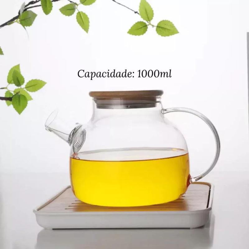 Chaleira de Vidro Premium 1L | Casa Prática