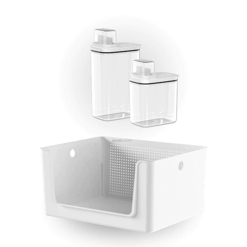 Kit Organizador Lavanderia 3 Peças | Casa Prática