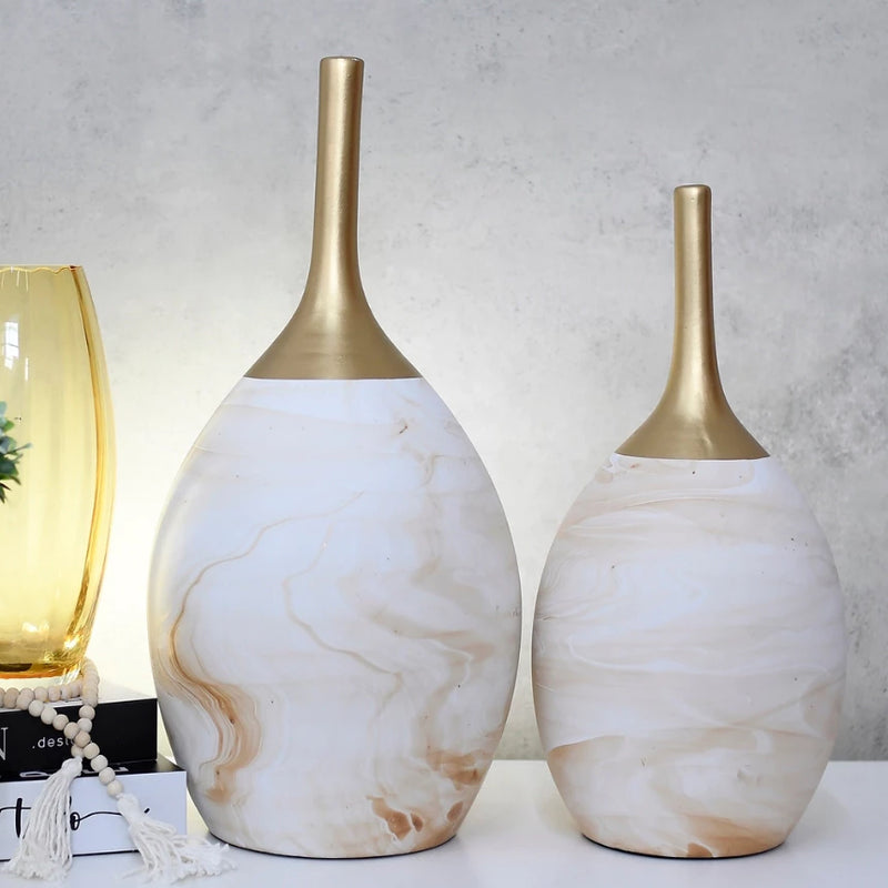 Kit 2 Vasos de Cerâmica Decorativos | Casa Prática
