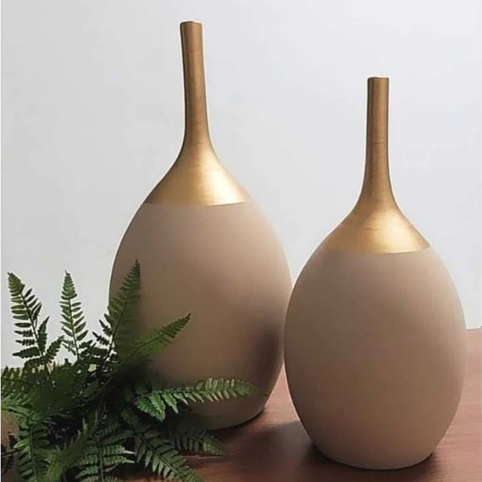 Kit 2 Vasos de Cerâmica Decorativos | Casa Prática