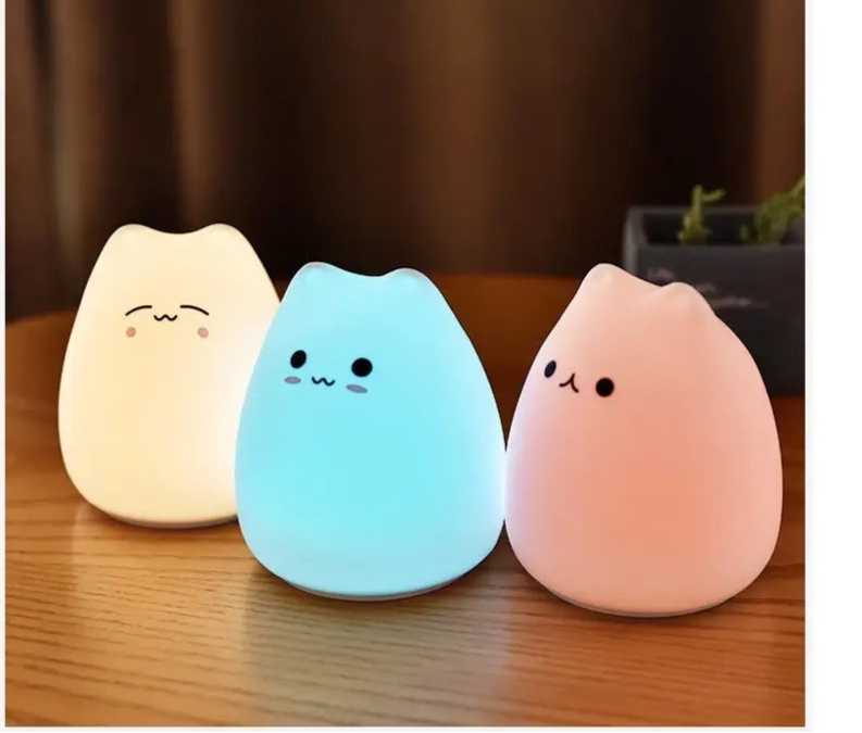 Lâmpada Noturna Fofa de Silicone | Casa Prática